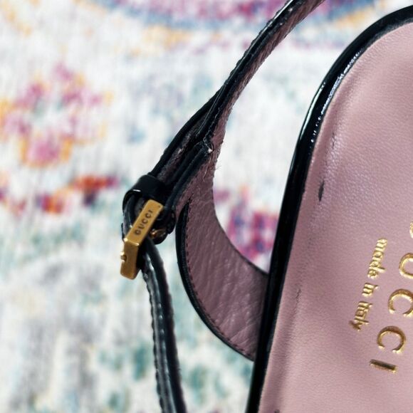 Gucci Patent Leather Claudie Platform Sandals - Picture 4 of 11